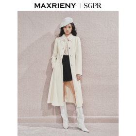 玛克门店发货：MAXRIENY极简赫本风绵羊毛外套澳毛(货号:MS85CT511)