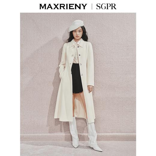 玛克门店发货：MAXRIENY极简赫本风绵羊毛外套澳毛(货号:MS85CT511) 商品图0