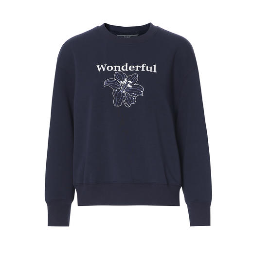 EITIE爱特爱精致绣花时尚通勤休闲圆领舒适秋季新款卫衣上衣C2513830 商品图5