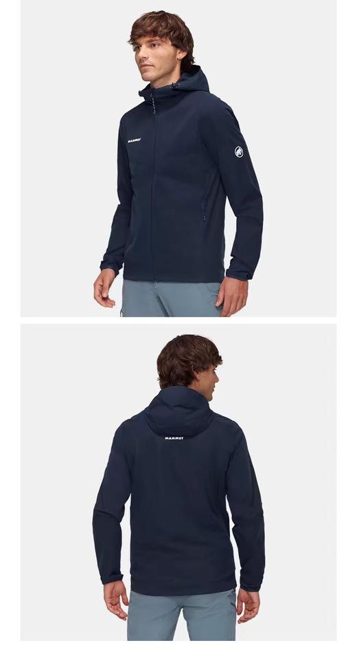 张若昀同款 MAMMUT猛犸象GRANITE男士户外防风连帽软壳外套 商品图1