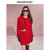 玛克门店发货：MAXRIENY华丽立体边缘装饰小香风红色外套(货号:MC85JA554) 商品缩略图2