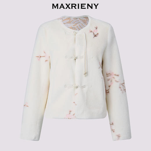 MAXRIENY2024冬新中式绣花复古气质女装立领冬季日常中国风外套(货号:MS85JA536) 商品图4