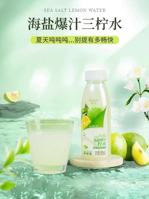 【特价9.9元/2支】李小艾小青柠汁饮料 /李小艾海盐爆汁三柠水饮料300ML 商品图3
