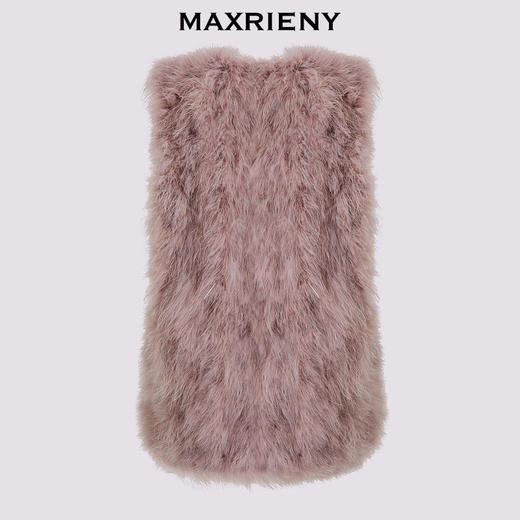 MAXRIENY 精致贵雅马夹仿气质皮草24冬新款马甲高级感 商品图4