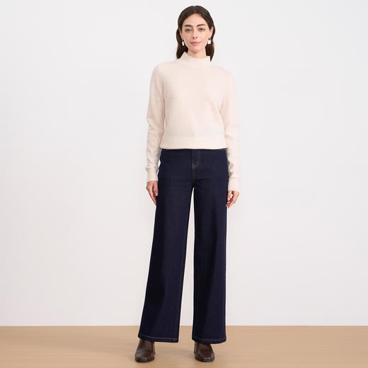 纬漫纪同款不上架-【10.1%山羊绒】EITIE爱特爱保暖半高领直筒羊毛针织衫冬新款D2501921 商品图8