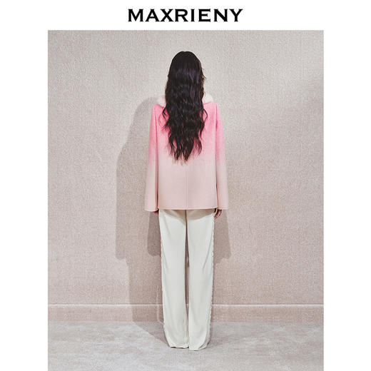 玛克门店发货：MAXRIENY粉色渐变宫廷风大衣(货号:MC85CT509) 商品图2