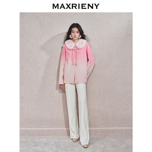 玛克门店发货：MAXRIENY粉色渐变宫廷风大衣(货号:MC85CT509) 商品图0