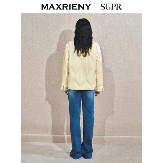 【商场同款】MAXRIENY中式贵雅羽绒服女水貂毛皮围脖设计保暖外套(货号:MS85DC504) 商品图3