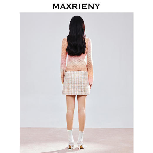 门店发货：MAXRIENY慵懒宽松浪漫精致纽扣针织外套女高级气质感浅春系穿搭(货号:MS85JA770) 商品图3