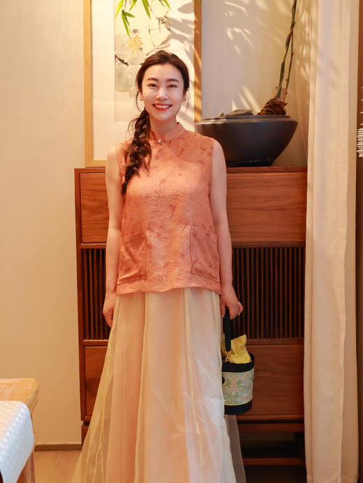 【抖音专属】新中式马甲（25704280-满而-设计师款） 商品图1