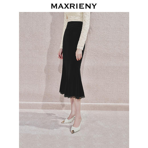 玛克门店发货：MAXRIENY浪漫优雅感蕾丝鱼尾半身裙(货号:MS85SK763) 商品图3