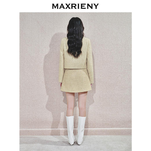 MAXRIENY【商场同款】千金小香风外套女不对称门襟高级气质设计感(货号:MS85JA751) 商品图3