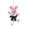 北京仓｜Felt So Good-Pork Chop Hanging Karate Pig-跆拳道小猪 羊毛毡 挂件［英国设计师］ 商品缩略图1