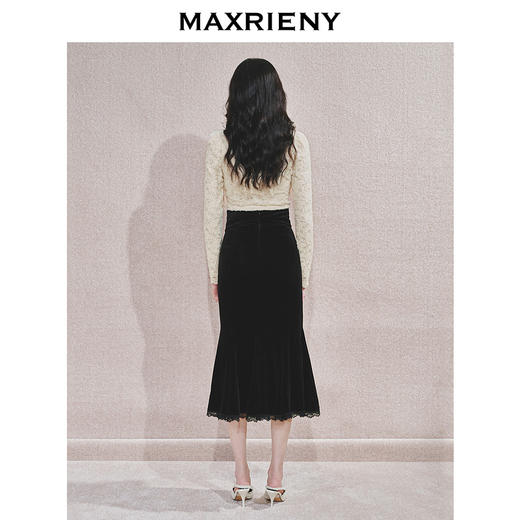 玛克门店发货：MAXRIENY浪漫优雅感蕾丝鱼尾半身裙(货号:MS85SK763) 商品图4