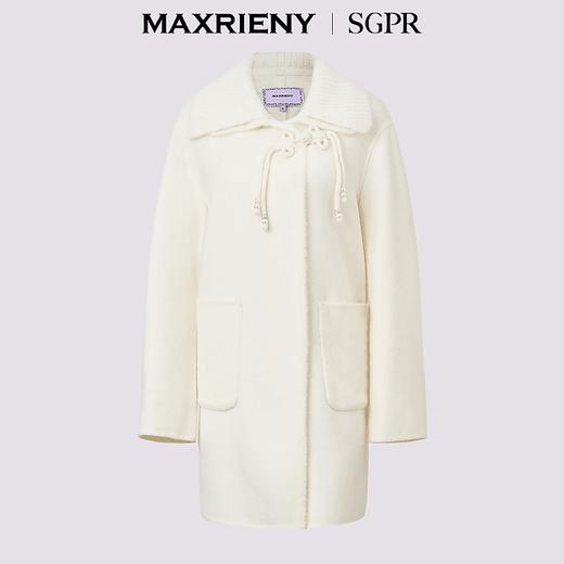 玛克门店发货：MAXRIENY贵雅新中式绵羊毛大衣(货号:MS85CT509) 商品图3