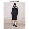 【防寒】MAXRIENY冬季热力感轻羽绒服中长款黑色修身收腰保暖过膝(货号:MS88DC501) 商品缩略图0
