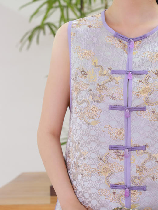 【抖音专属】新中式马甲（25704287-小欢喜-高定款） 商品图4