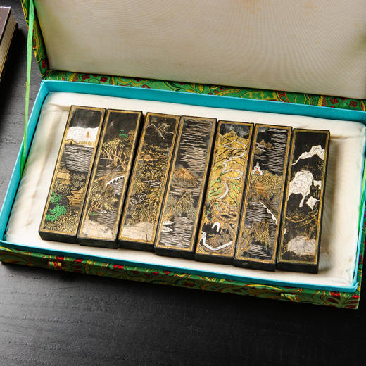 70年代北京墨汁厂制风景墨（七锭） 商品图1