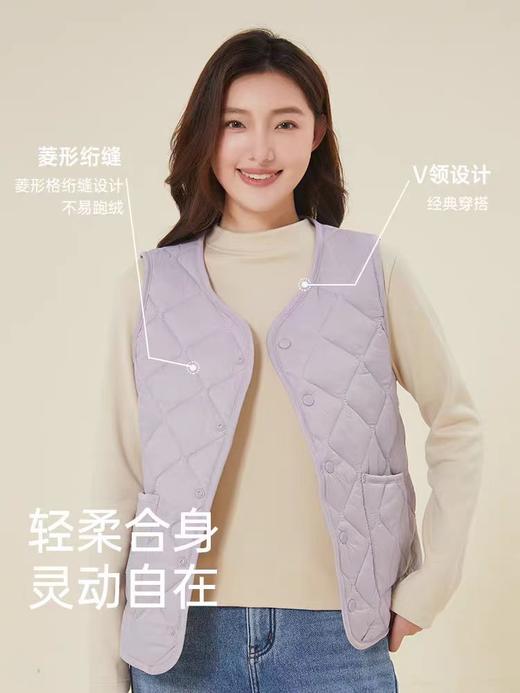 女王节抢购价-不支持退 五只白鹅—羊毛马夹轻薄短款内穿休闲百搭坎肩 气绒马甲4801 商品图1