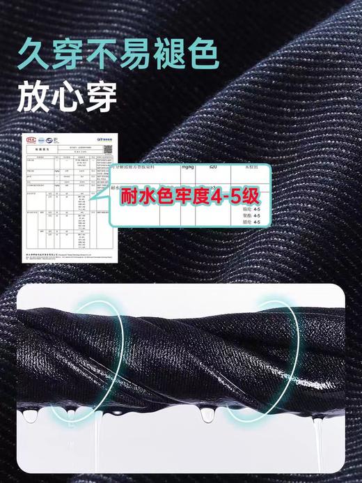 女王节抢购价-不支持退  五只白鹅—新款丹宁蓝高腰黑色窄版直筒阔腿裤2590 商品图4