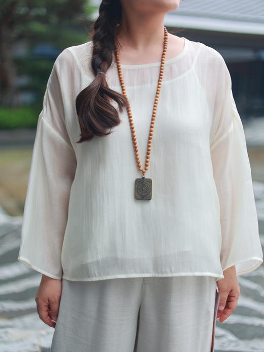 【线上专属】新中式上衣（24708305b-晴雪） 商品图3