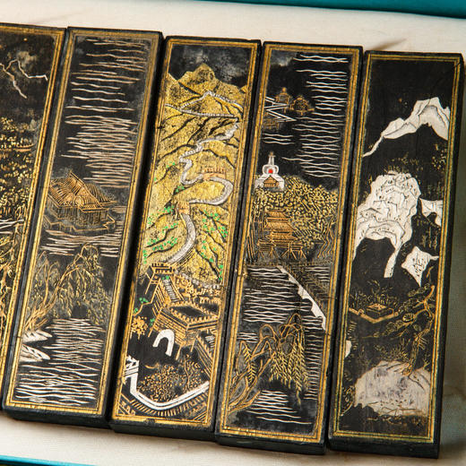 70年代北京墨汁厂制风景墨（七锭） 商品图4