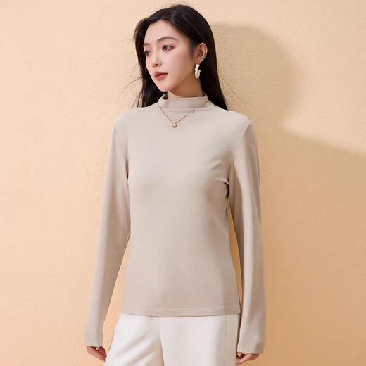 五只白鹅—2025秋冬新款天丝羊毛半高领打底衫女5501 商品图6