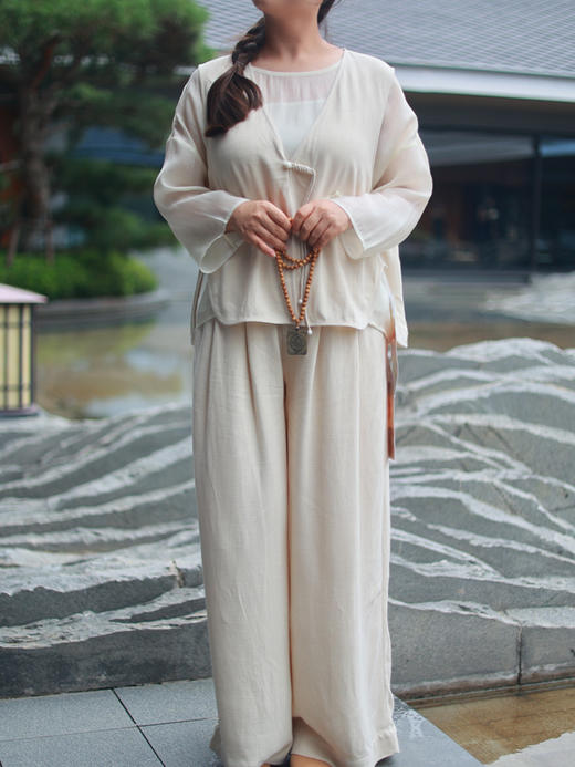 【抖音专属】阔腿裤·风铃（25709395-姚黄） 商品图3