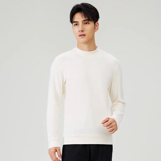 五只白鹅—2025秋冬男士天丝羊毛半高领保暖打底衫5511 商品图1