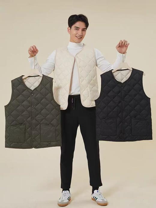 女王节抢购价-不支持退 五只白鹅—羊毛马夹轻薄短款内穿休闲百搭坎肩 气绒马甲4801 商品图3