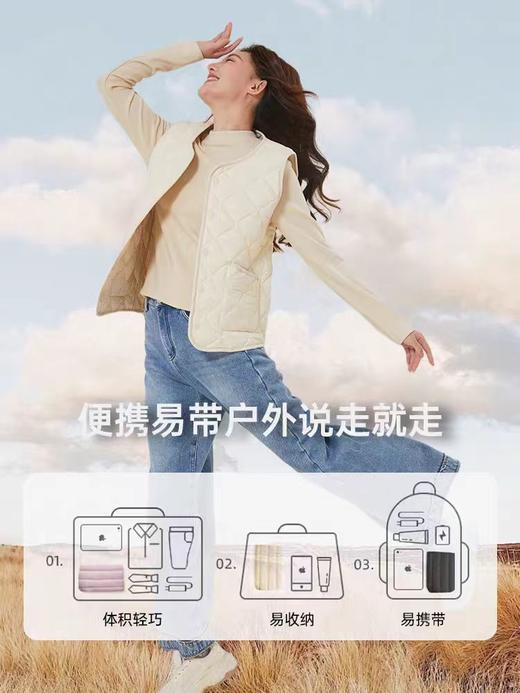 女王节抢购价-不支持退 五只白鹅—羊毛马夹轻薄短款内穿休闲百搭坎肩 气绒马甲4801 商品图2