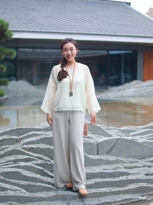 【线上专属】新中式上衣（24708305b-晴雪） 商品图1