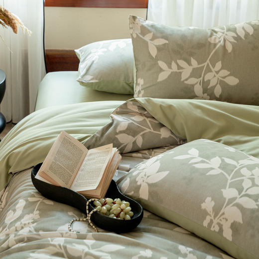 自然醒全棉贡缎磨毛数码印花四件套HS 商品图3