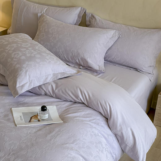 自然醒轻奢高支浮雕立体提花床盖款四件套HS 商品图6