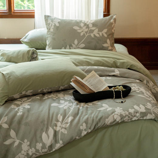 自然醒全棉贡缎磨毛数码印花四件套HS 商品图12