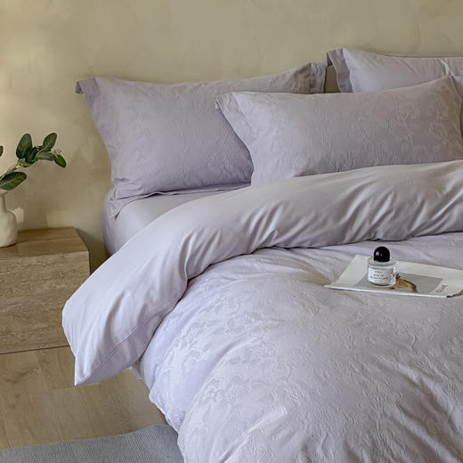 自然醒轻奢高支浮雕立体提花床盖款四件套HS 商品图5