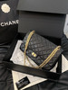 Chanel 2.55 油蜡牛皮 黑金 中号 单肩包 商品缩略图0