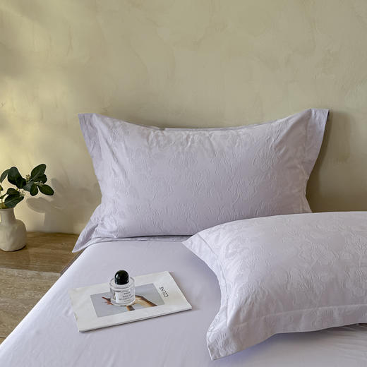 自然醒轻奢高支浮雕立体提花床盖款四件套HS 商品图13