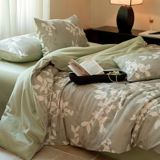 自然醒全棉贡缎磨毛数码印花四件套HS 商品图0