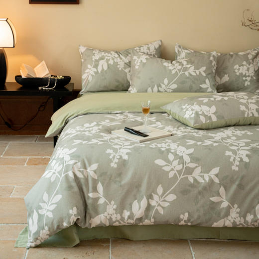 自然醒全棉贡缎磨毛数码印花四件套HS 商品图9