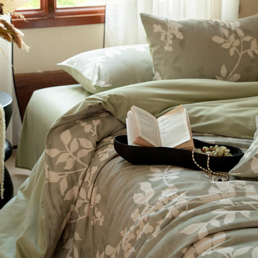 自然醒全棉贡缎磨毛数码印花四件套HS 商品图8