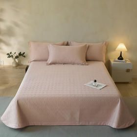 自然醒轻奢高支浮雕立体提花单件床盖HS