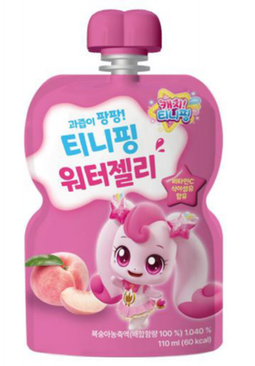 富林可桃子味吸吸果冻110ml티니핑 워터젤리_복숭아맛(하츄핑) 110ml