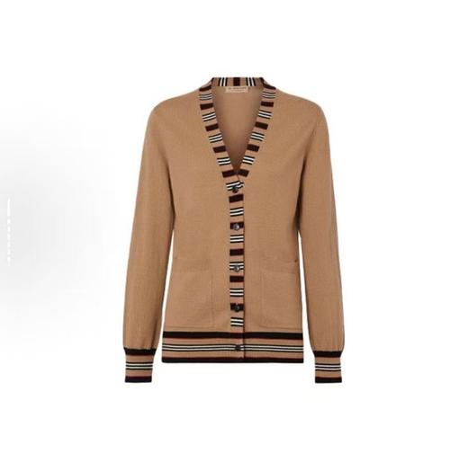 BURBERRY条纹美利奴羊毛衫开衫外套针织衫 商品图2