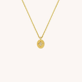 订购8周到｜MYA-BAY-STAR LOVER-椭圆 星星 锆石 吊坠 项链［比利时设计师］