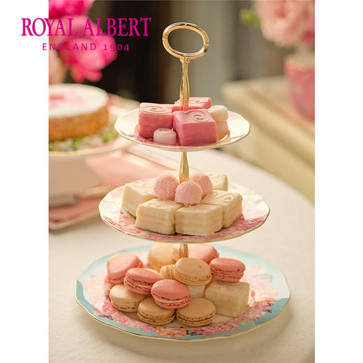 Royal Albert皇家阿尔伯特米兰达联名款骨瓷蛋糕架双层点心盘欧式 商品图1