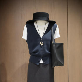 【不退不换】良木礼美丽诺羊毛马甲（Q2584130F）