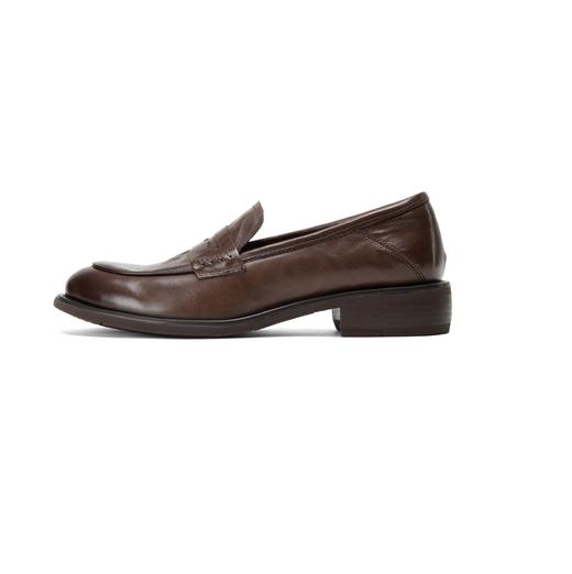 西村名物2025年秋季新款舒适软底原皮百搭低跟深口单鞋乐福鞋X25CM31111 商品图3