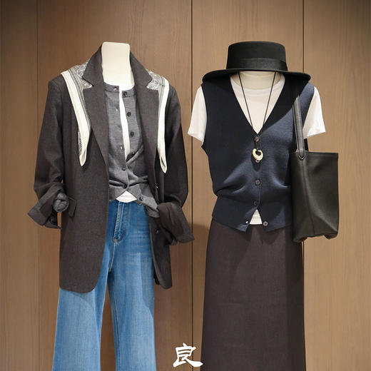 【不退不换】良木礼美丽诺羊毛马甲（Q2584130F） 商品图2