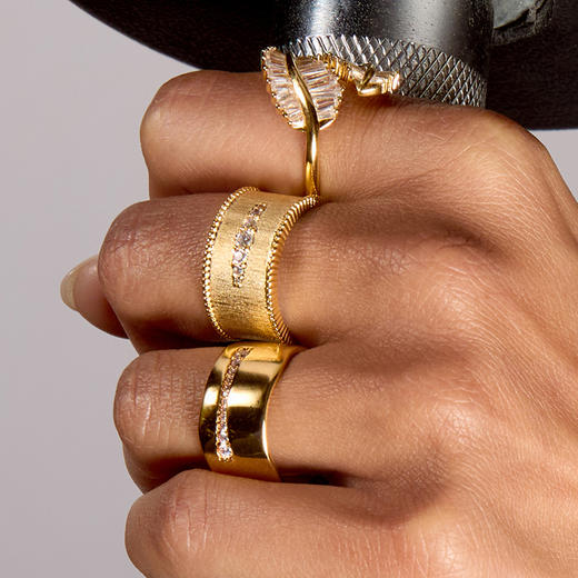 北京仓｜MYA-BAY-SIGNATURE CROWN-金色 宽面 花边 戒指［比利时设计师］ 商品图1